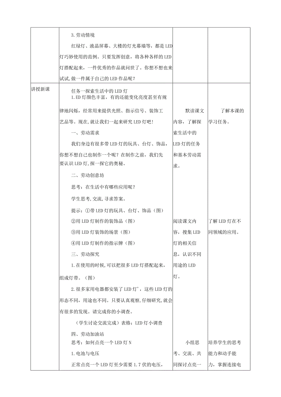 浙教版劳动教育五年级上册项目三 任务一《探索生活中的LED灯》教案.docx_第2页