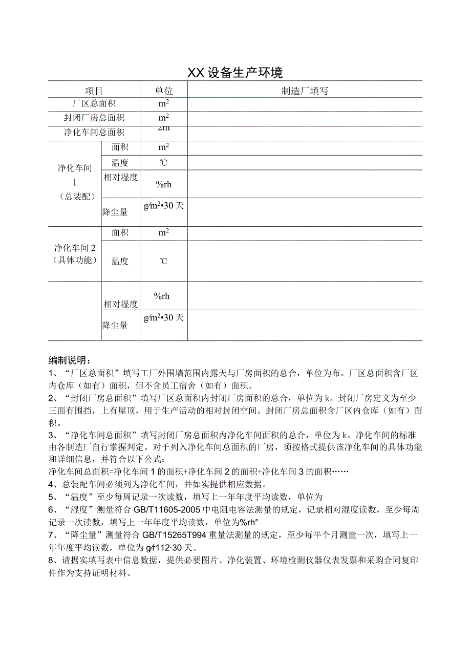 XX设备生产环境（2023年）.docx_第1页