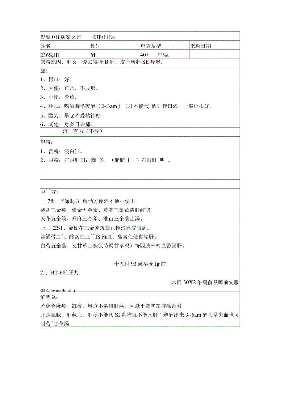 资深中医医师病案记录-中药方 (318).docx_第1页