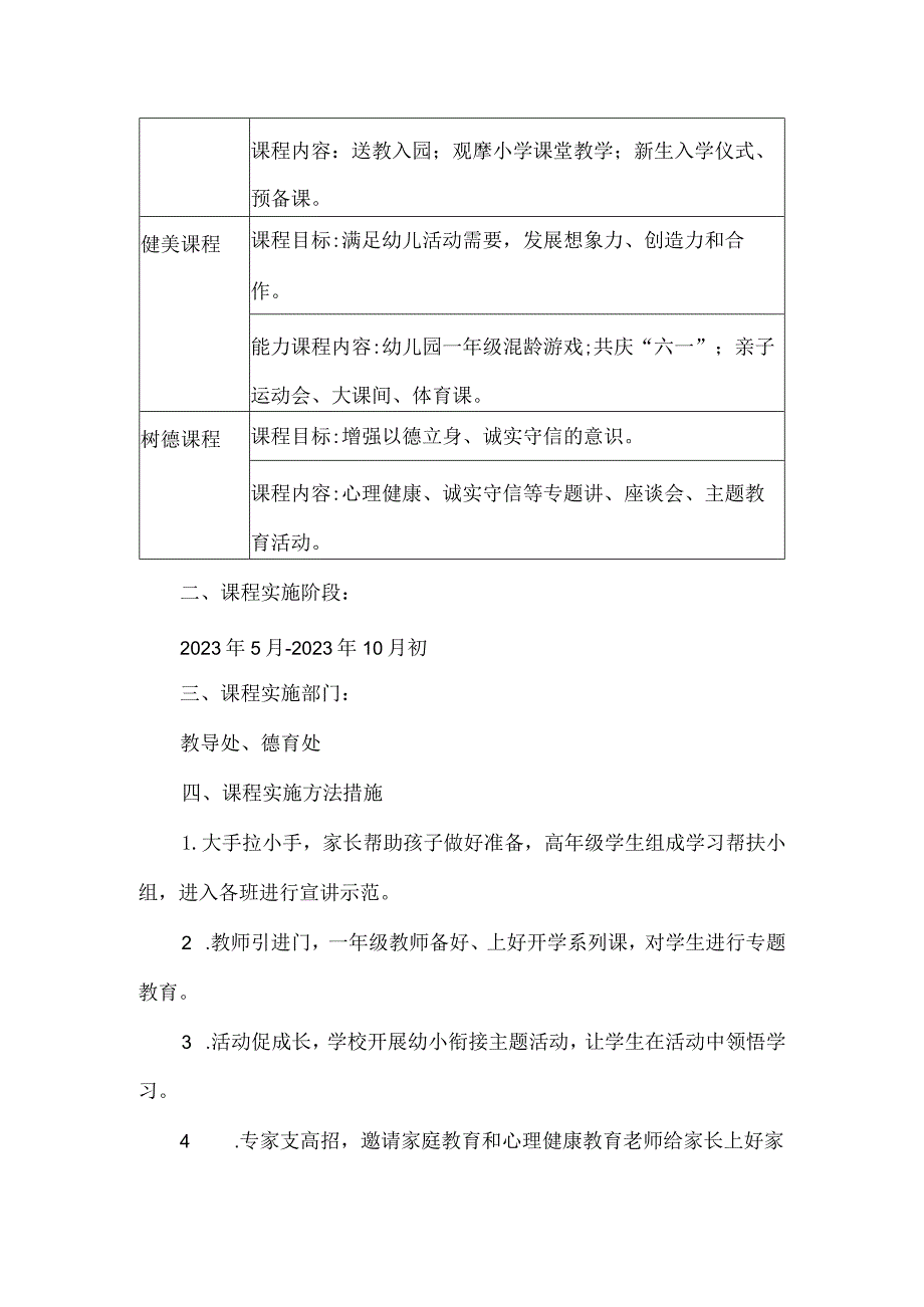 小学幼小衔接课程实施方案.docx_第3页