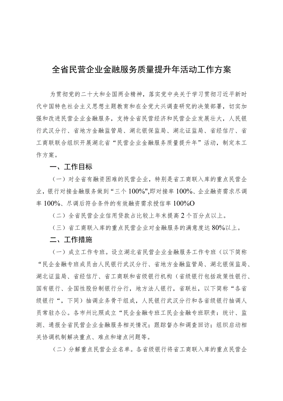 全省民营企业金融服务质量提升年活动工作方案.docx_第1页