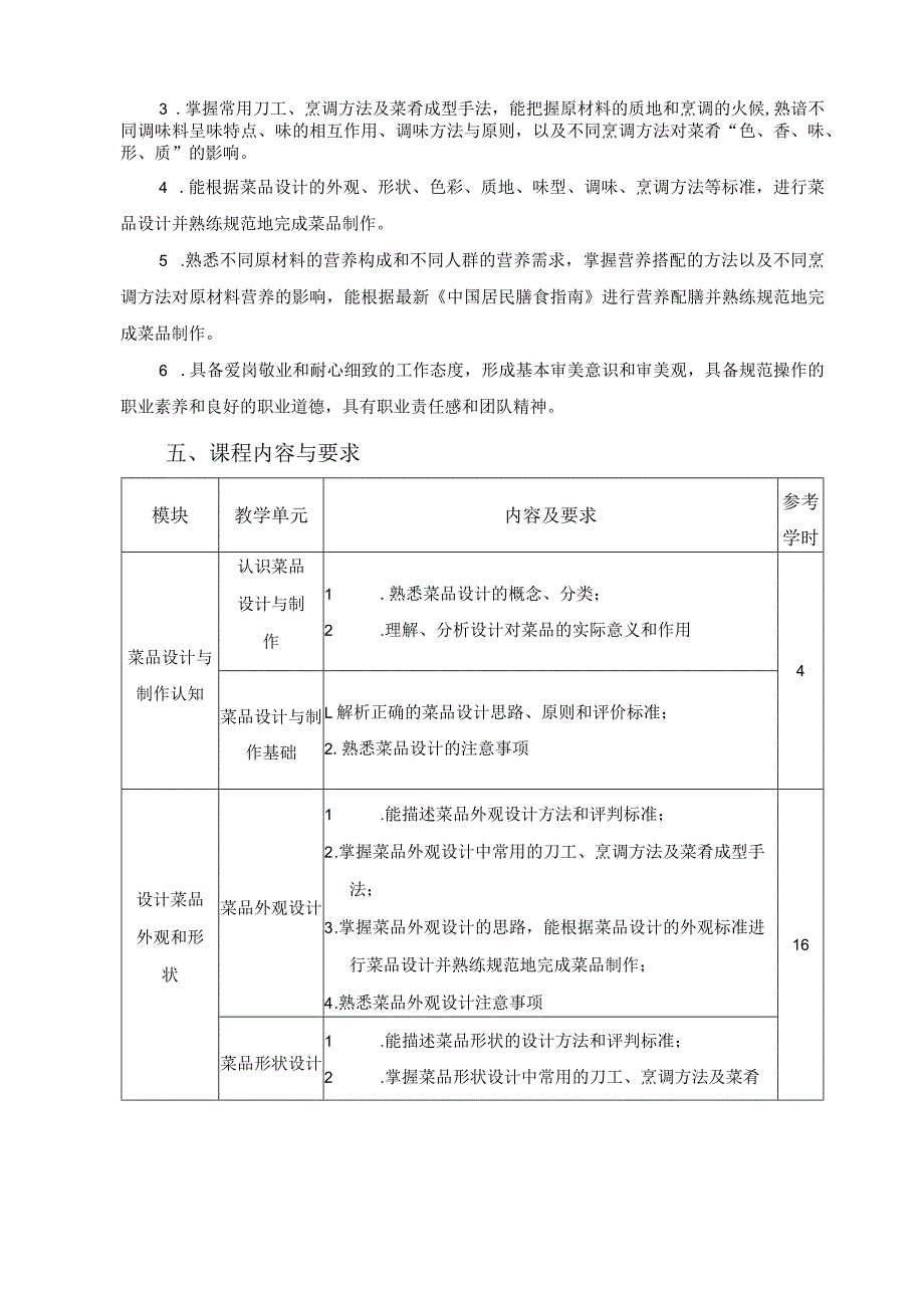 《菜品设计与制作》课程标准.docx_第2页