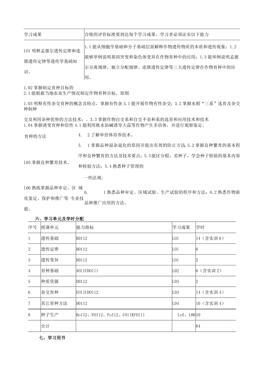 《作物遗传育种》课程标准.docx_第3页