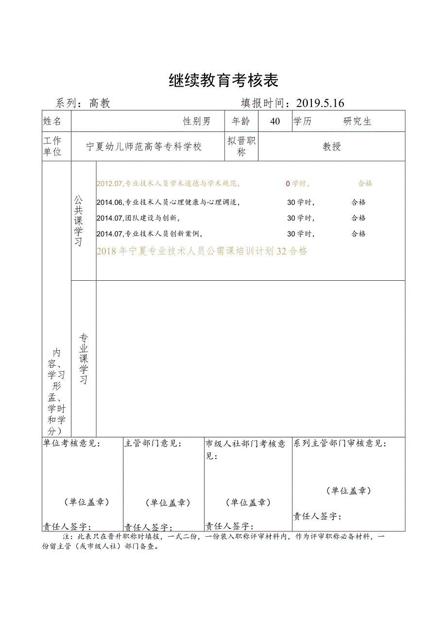 继续教育考核表.docx_第1页