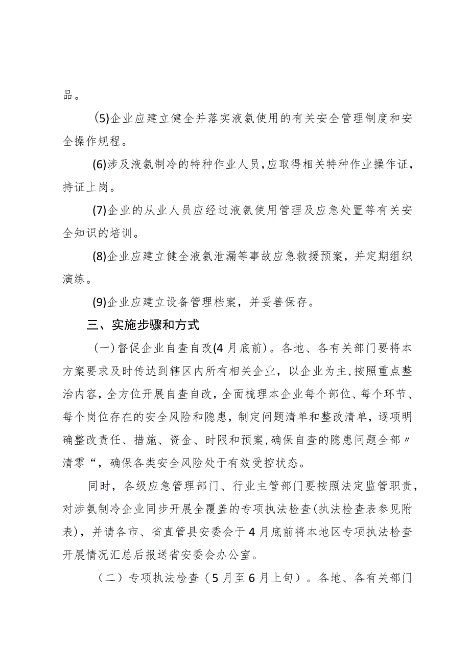 开展涉氨制冷安全生产隐患集中排查治理和专项执法检查行动方案.docx_第3页