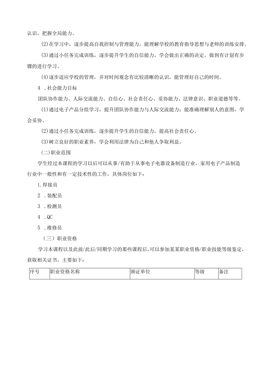 《电子产品装配与调试》课程标准.docx_第3页