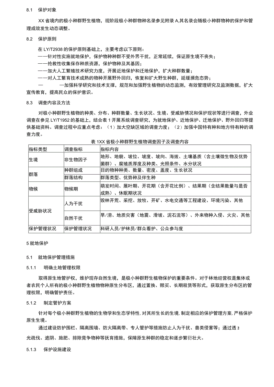 极小种群野生植物保护技术规程.docx_第2页