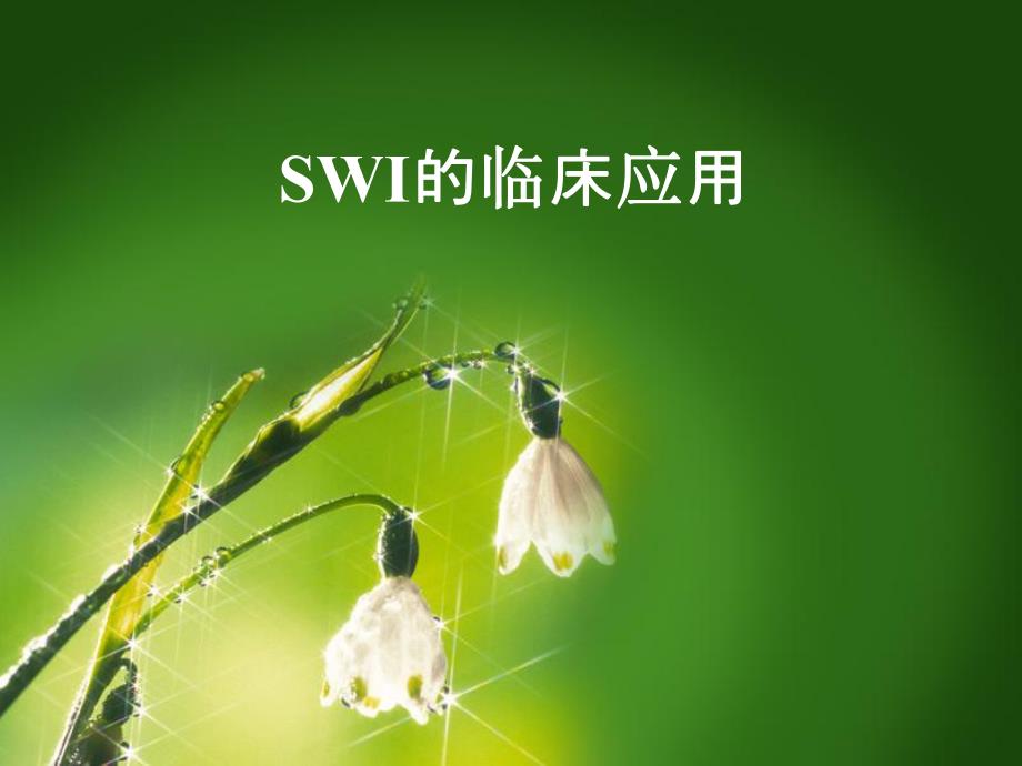 SWI的临床应用.ppt_第1页