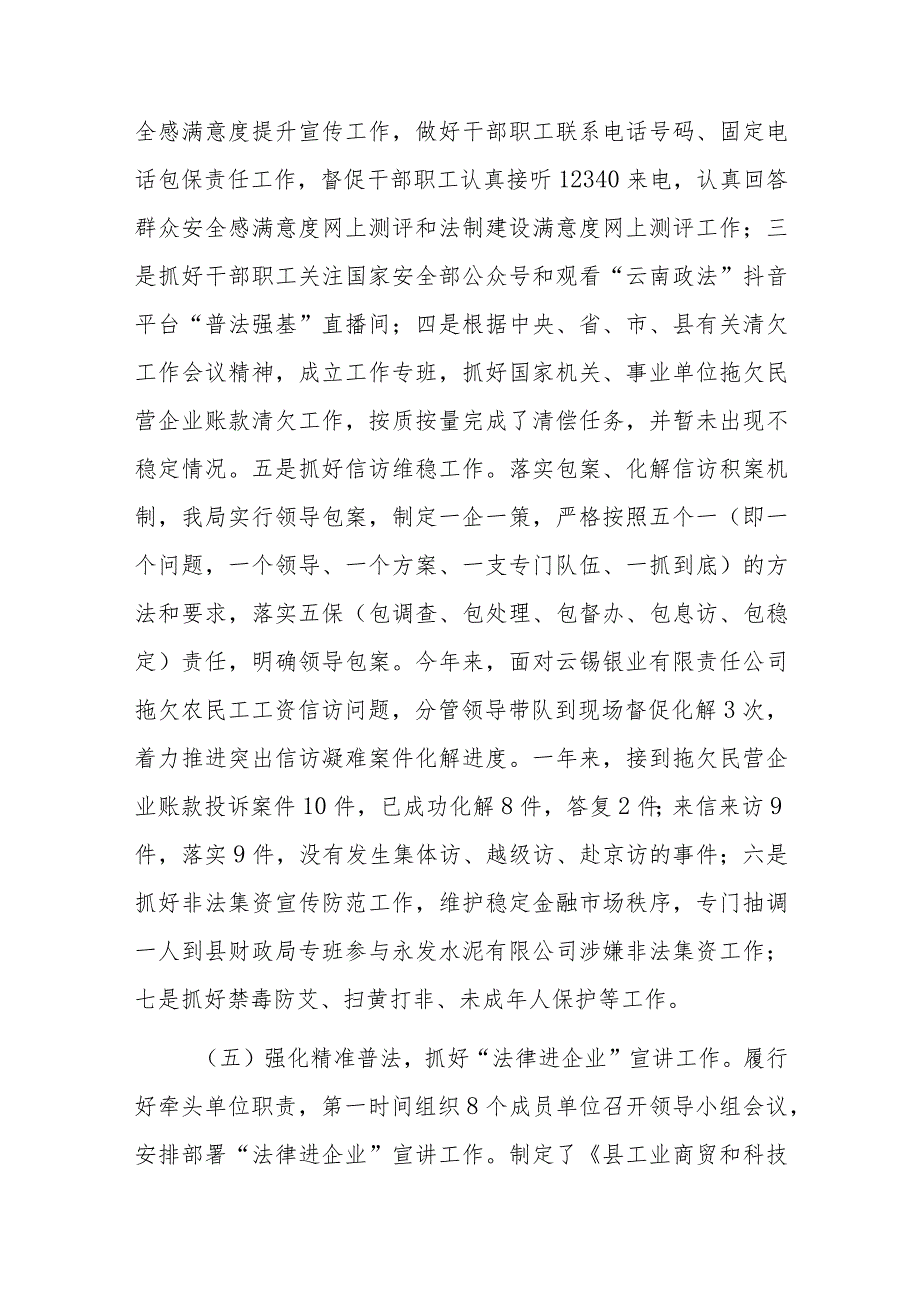 县工业商贸和科技信息局2023年法治政府建设工作总结.docx_第3页