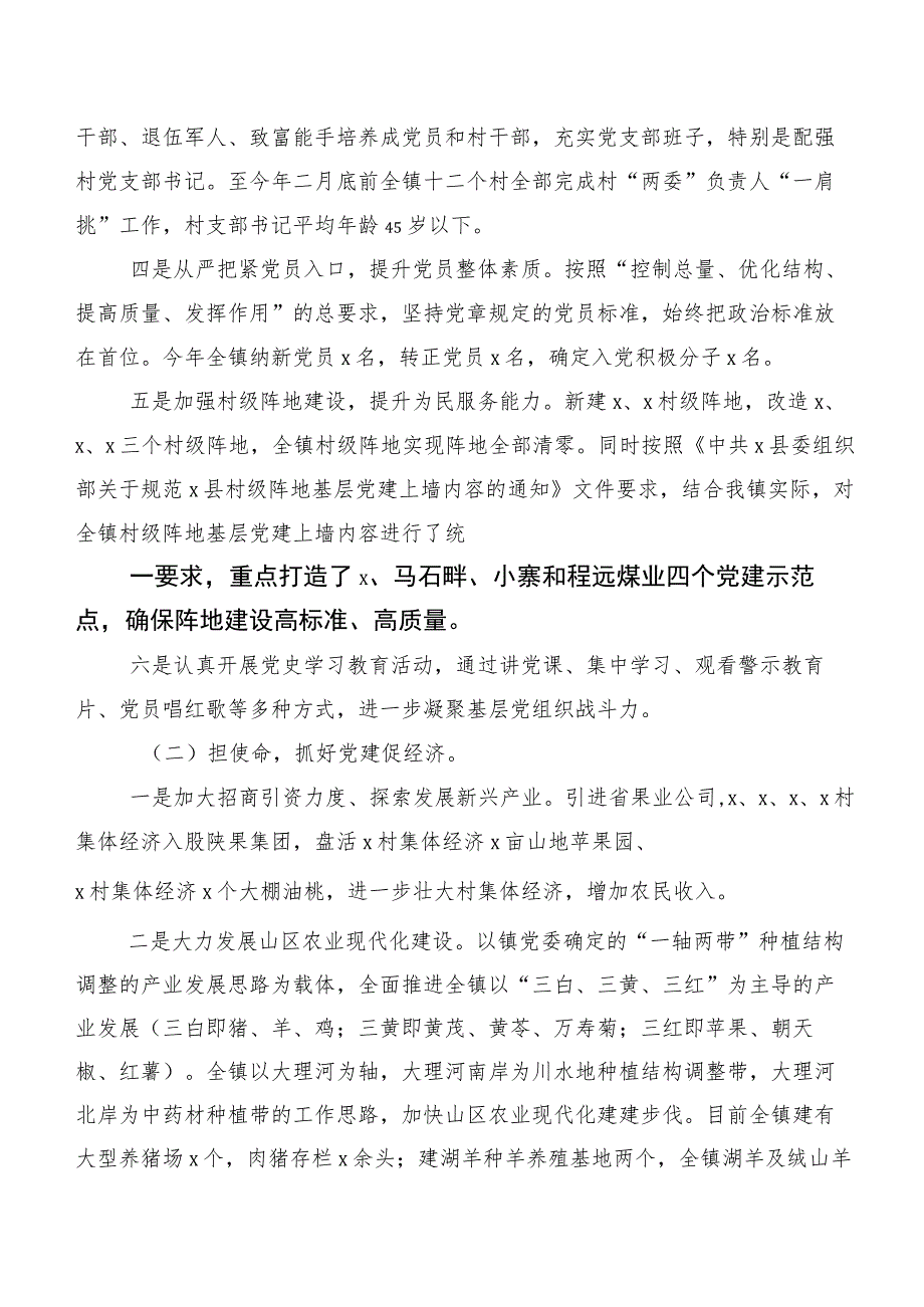 乡镇党委书记基层党建调研报告1.docx_第2页