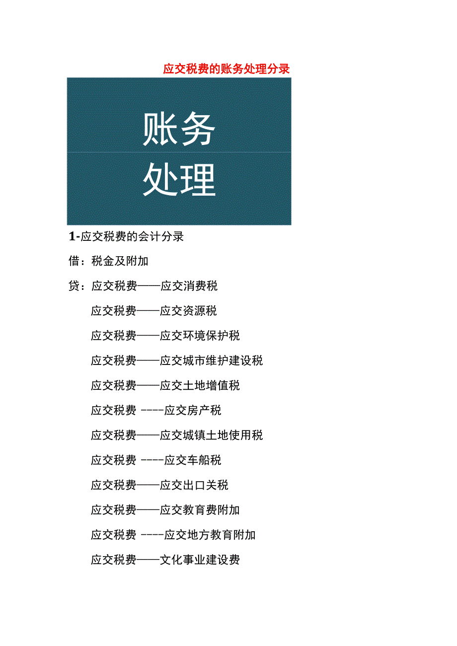 应交税费的账务处理分录.docx_第1页