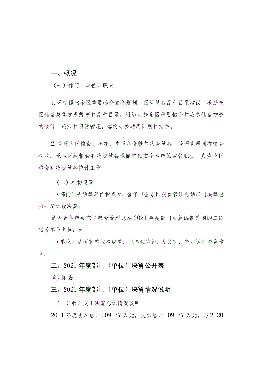 金华市金东区粮食管理总站2021年度单位决算目录.docx_第2页