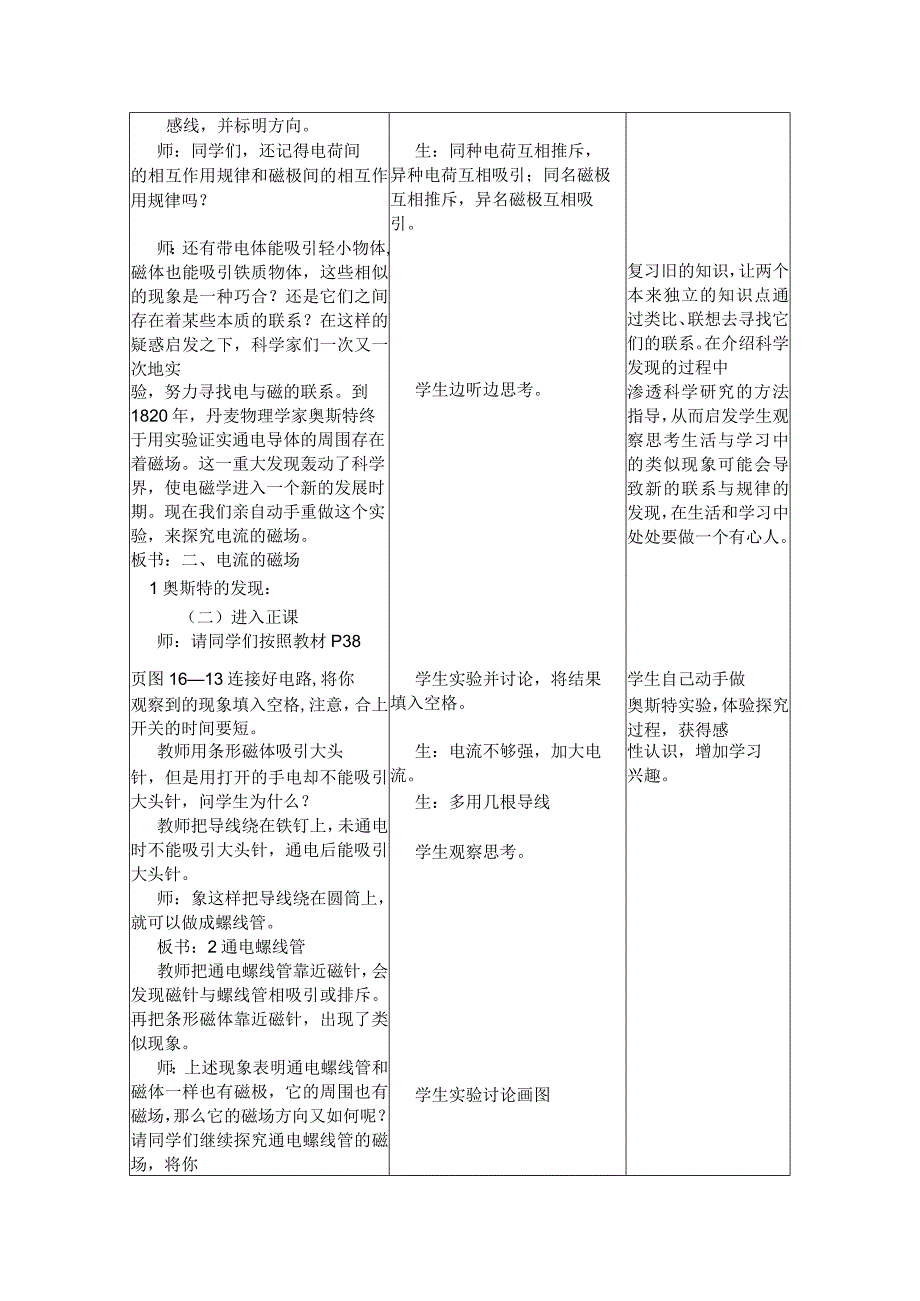 电流的磁场一常州武进星辰实验学校陈志平.docx_第2页