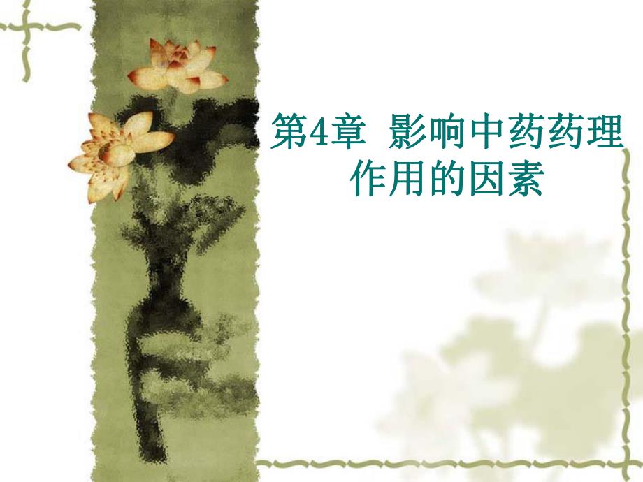 第4章影响中药药理作用的因素.ppt_第1页