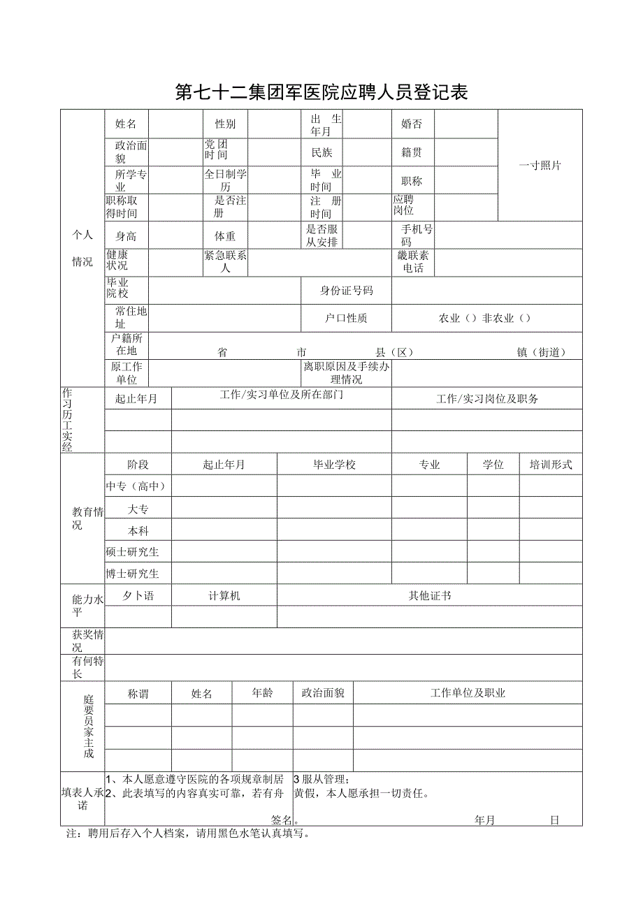 招聘人员登记表.docx_第1页