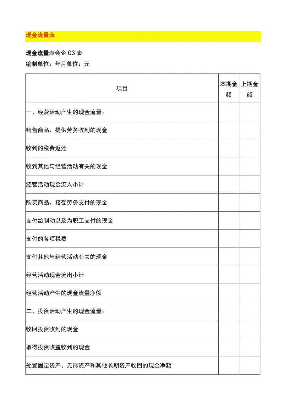 现金流量表模板.docx_第1页