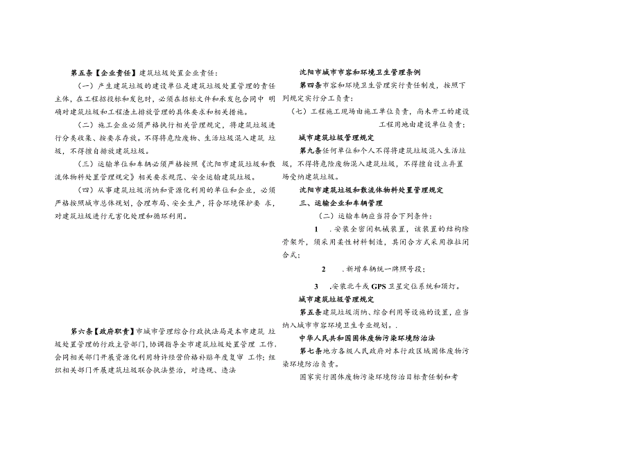 沈阳市建筑垃圾处置管理办法草案法律法规对照表.docx_第3页