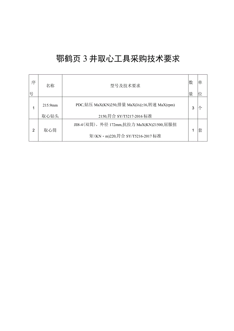 鄂鹤页3井取心工具采购技术要求.docx_第1页