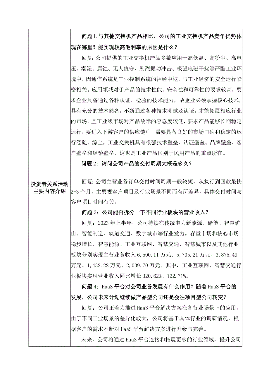 深圳市三旺通信股份有限公司投资者关系活动记录023年10月.docx_第2页