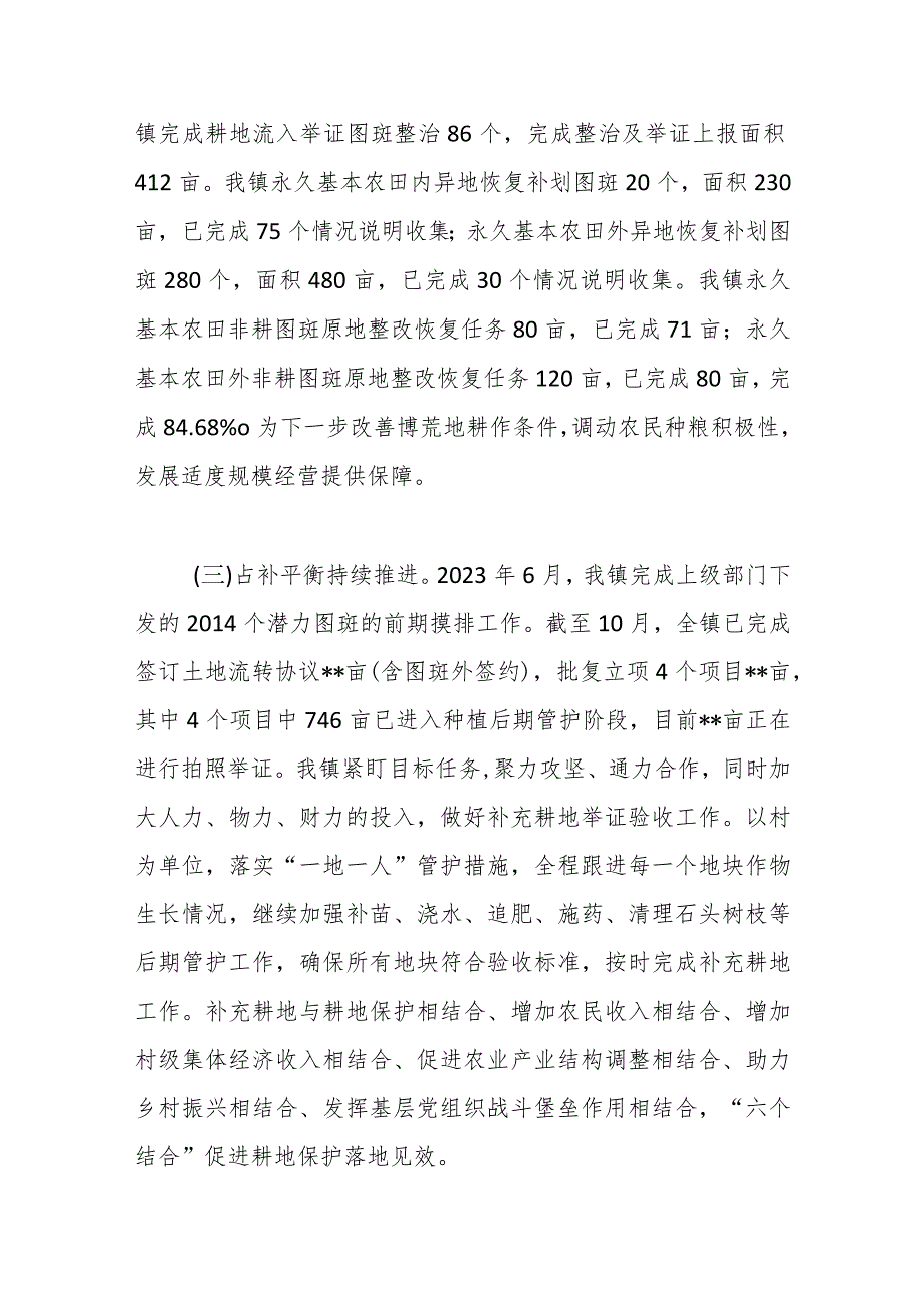 XX乡镇2023年度耕地保护工作情况汇报.docx_第3页