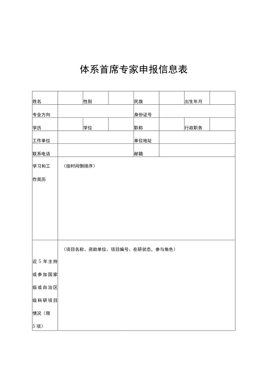 现代农业产业技术体系（试点）专家申报表.docx_第2页