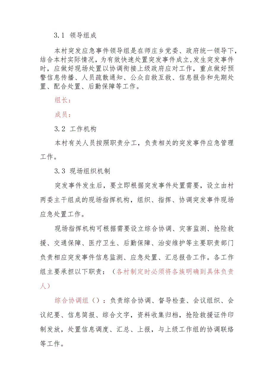 师庄乡 村突发事件应急预案.docx_第3页