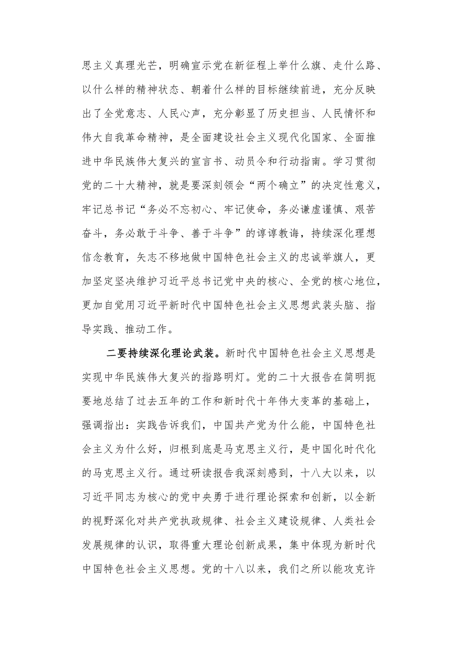 市委副书记在学习党的二十大工作报告会上的研讨材料.docx_第2页