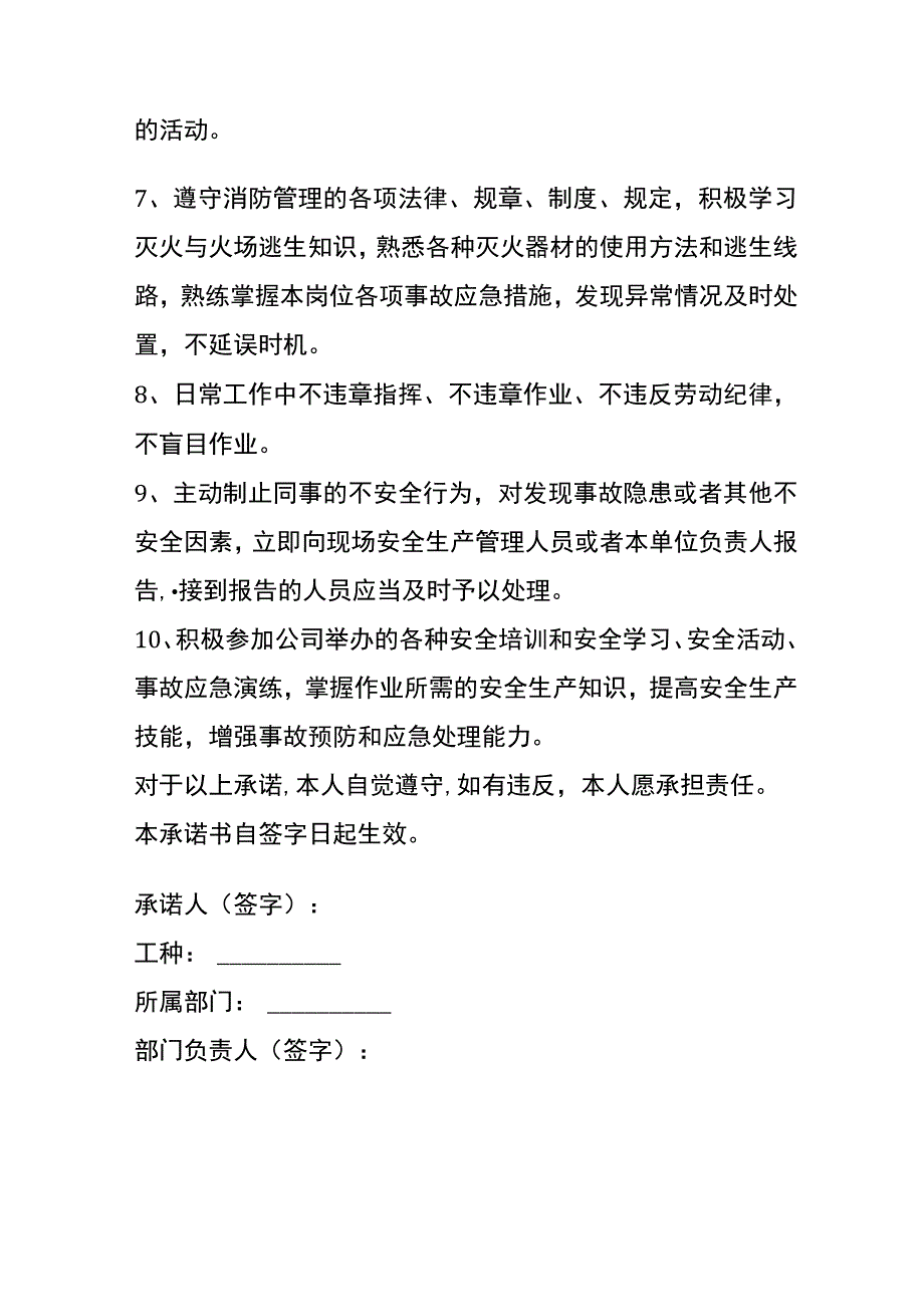 公司安全生产承诺书.docx_第2页