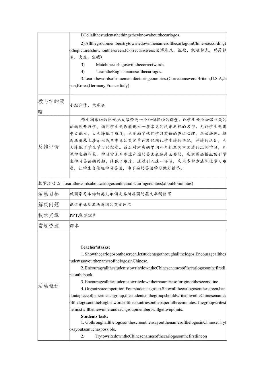 《CarLogosandAutomobileTypes》教学设计.docx_第3页