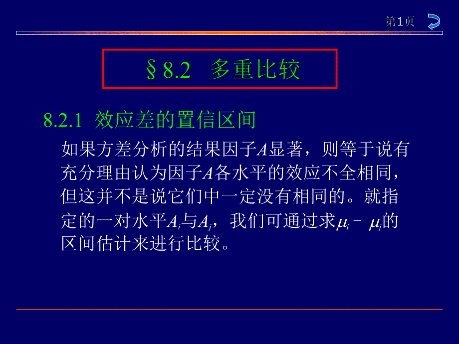 第8章多重比较方差检验.ppt_第1页