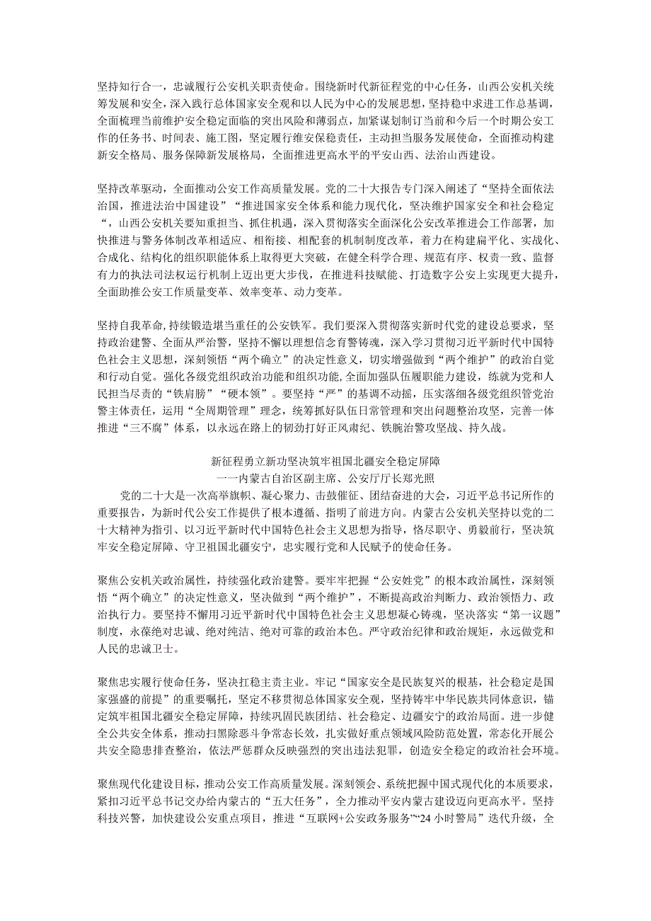 深入学习宣传贯彻党的二十大精神各地公安厅局长这样说.docx_第3页