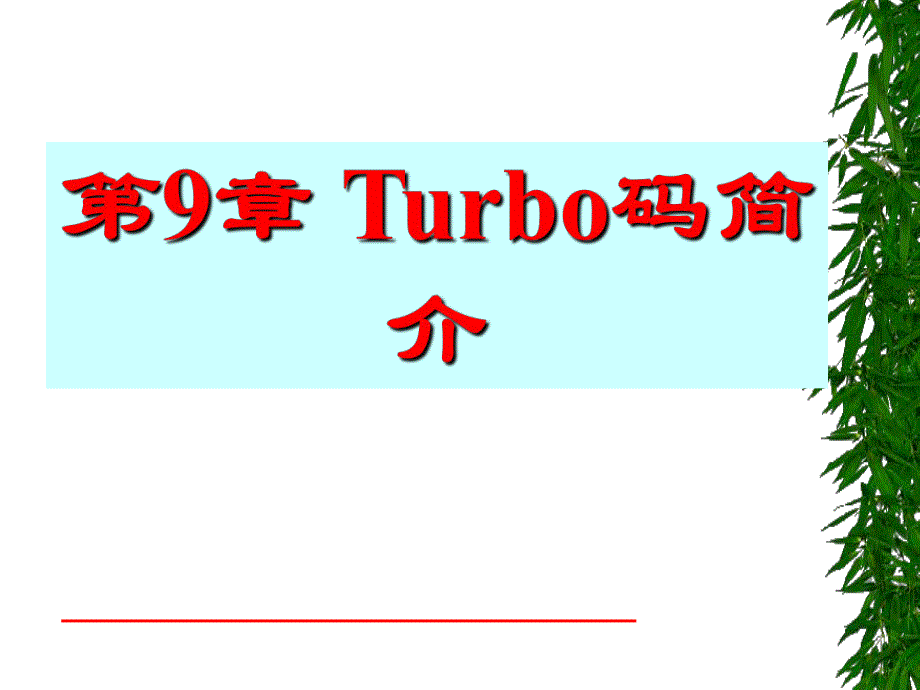 第9章Turbo码forstudent.ppt_第1页