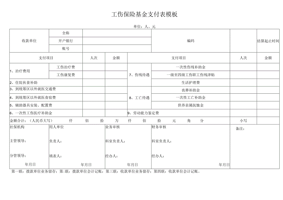 工伤保险基金支付表模板.docx_第1页