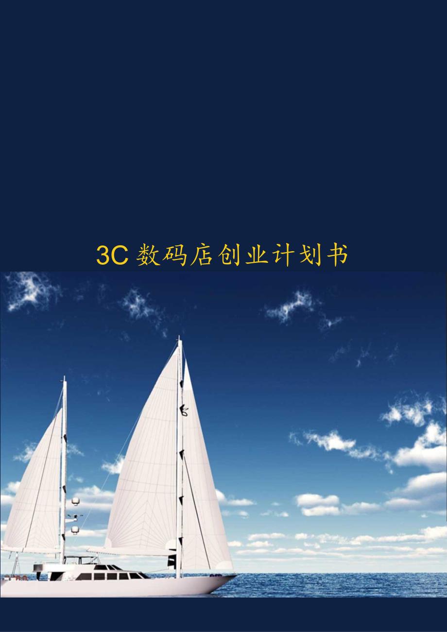 3C数码店创业计划书范文.docx_第1页