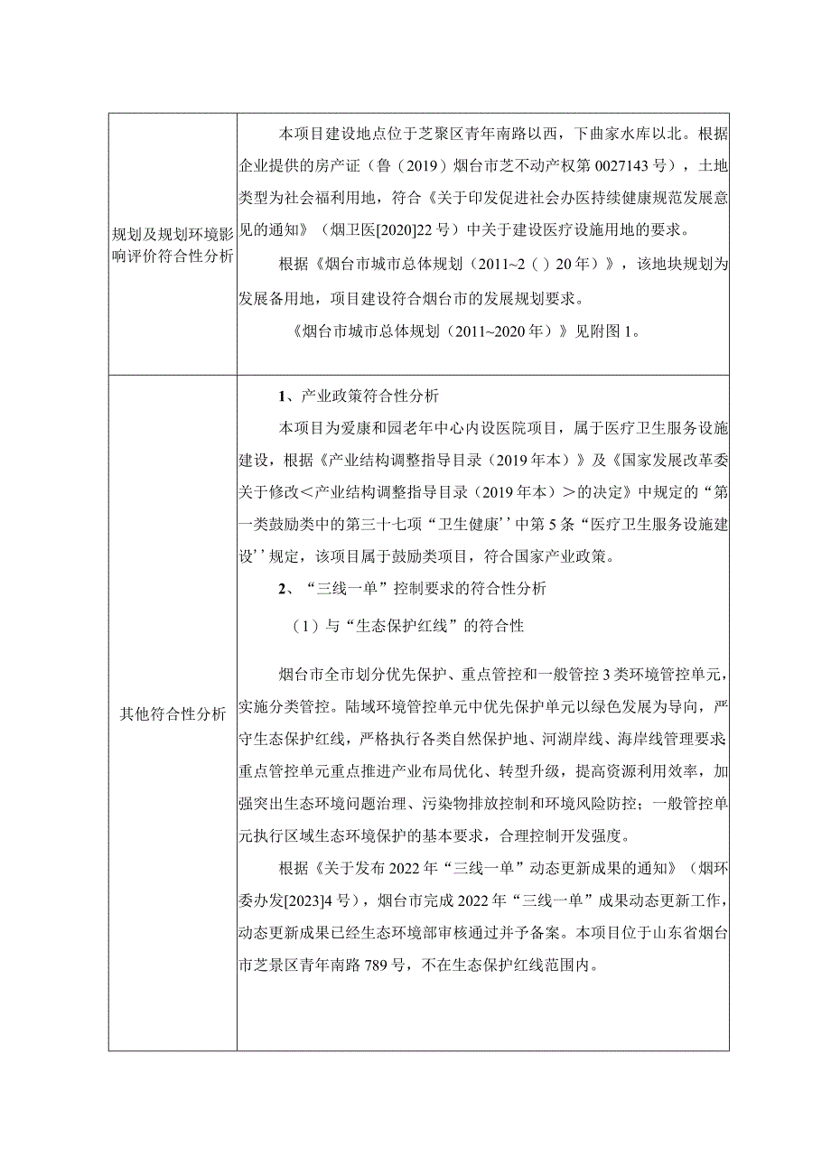 爱康和园老年中心内设医院项目环境影响报告表.docx_第2页