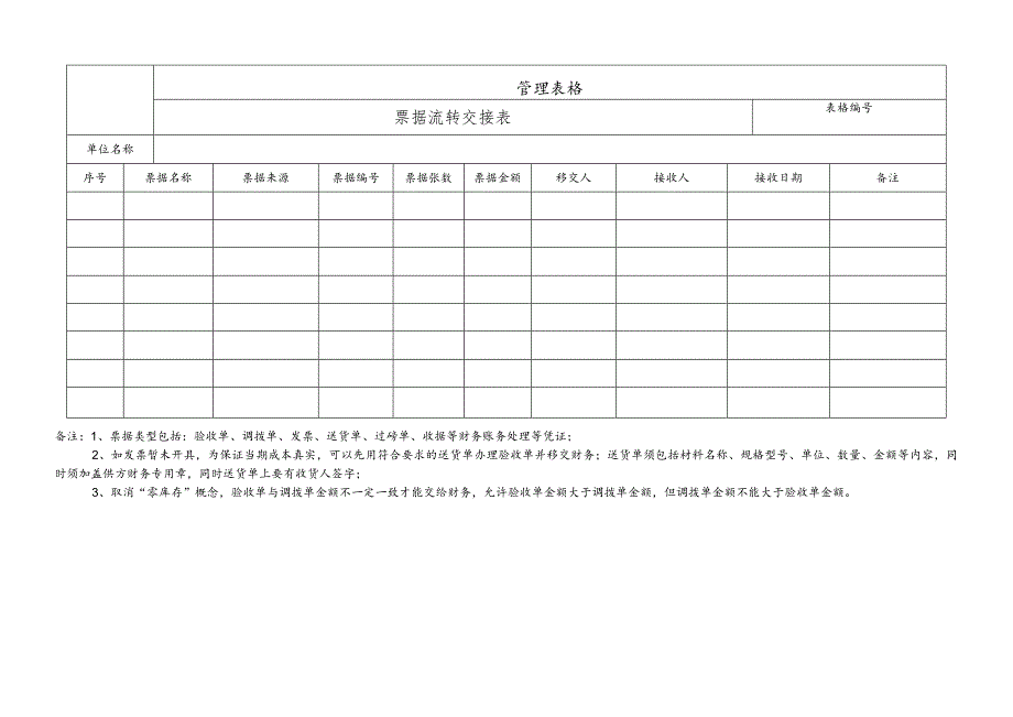 票据流转交接表.docx_第1页