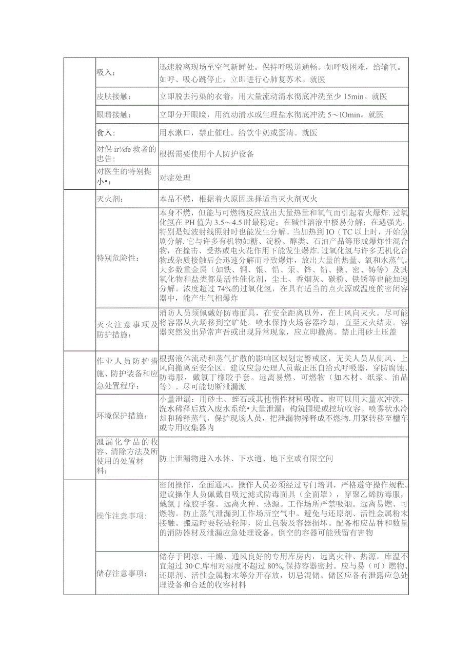 过氧化氢的安全技术说明书.docx_第2页