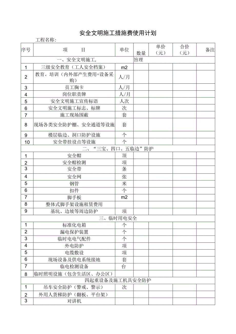 安全文明施工措施费使用计划.docx_第1页