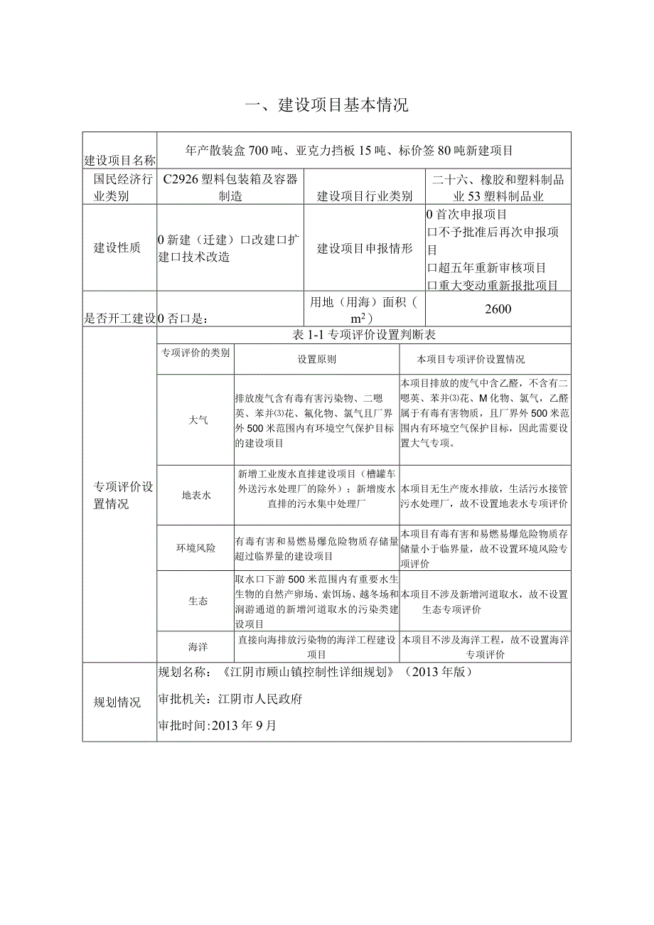 年产散装盒700吨、亚克力挡板15吨、 标价签80吨新建项目环境影响报告.docx_第2页