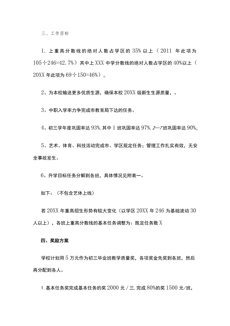 某中学初中毕业班教学质量奖惩方案.docx_第2页