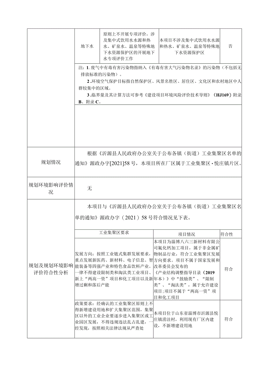 淄博八六三新材料有限公司氟化钙加工项目环境影响报告.docx_第3页