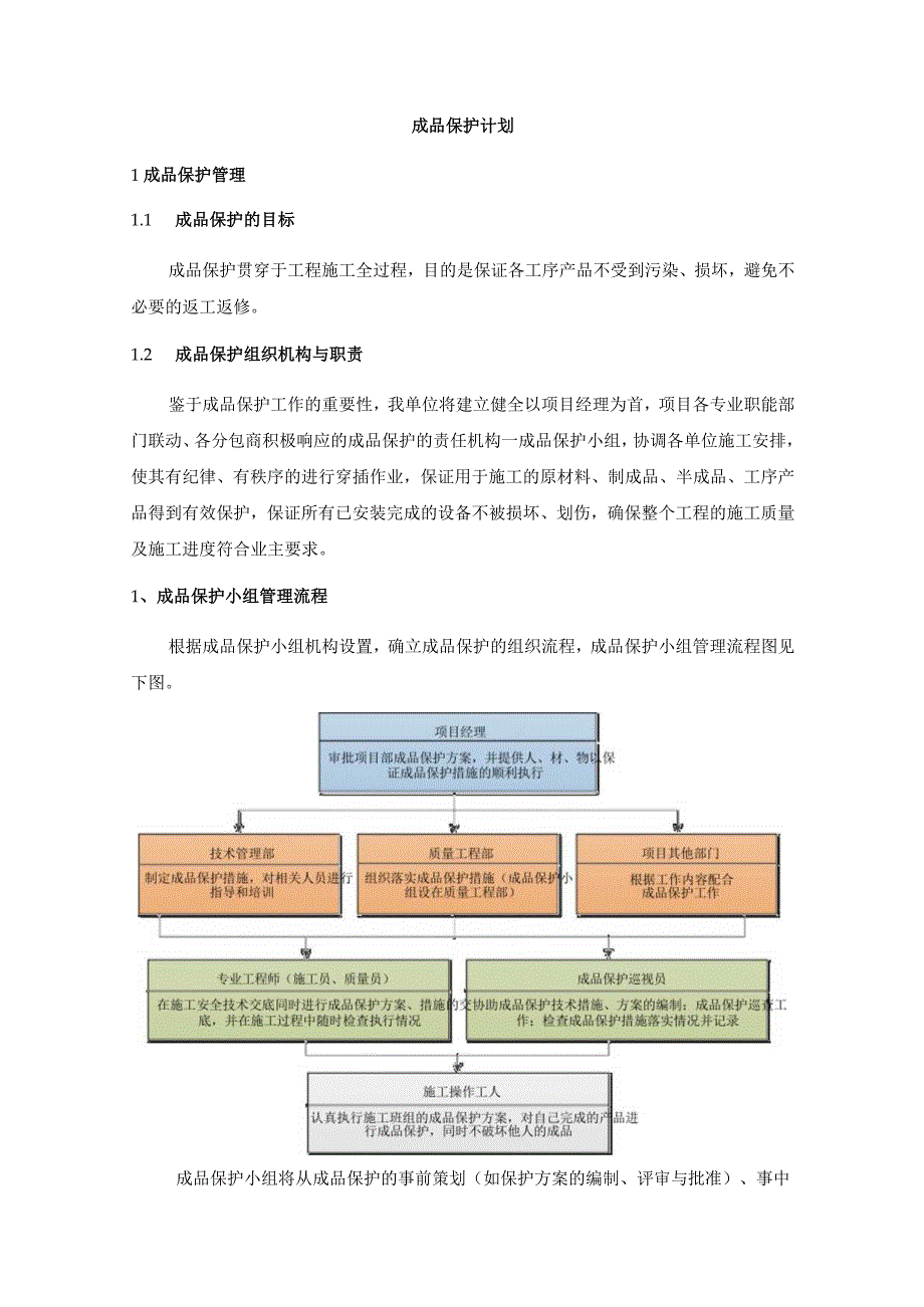 成品保护计划技术投标方案.docx_第1页