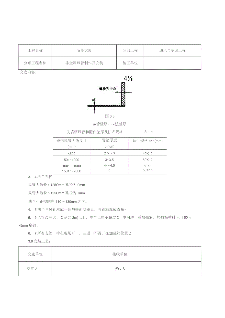 非金属风管制作及安装施工交底记录.docx_第2页