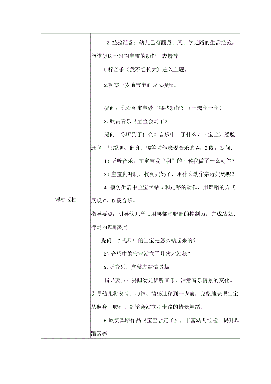 幼儿园优质公开课：小班韵律《宝宝会走了》教学设计.docx_第2页