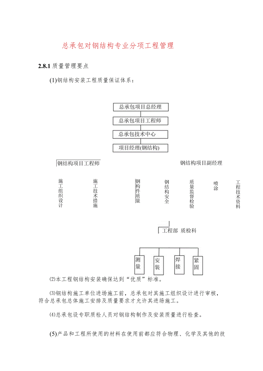 总承包对钢结构专业分项工程管理.docx_第1页