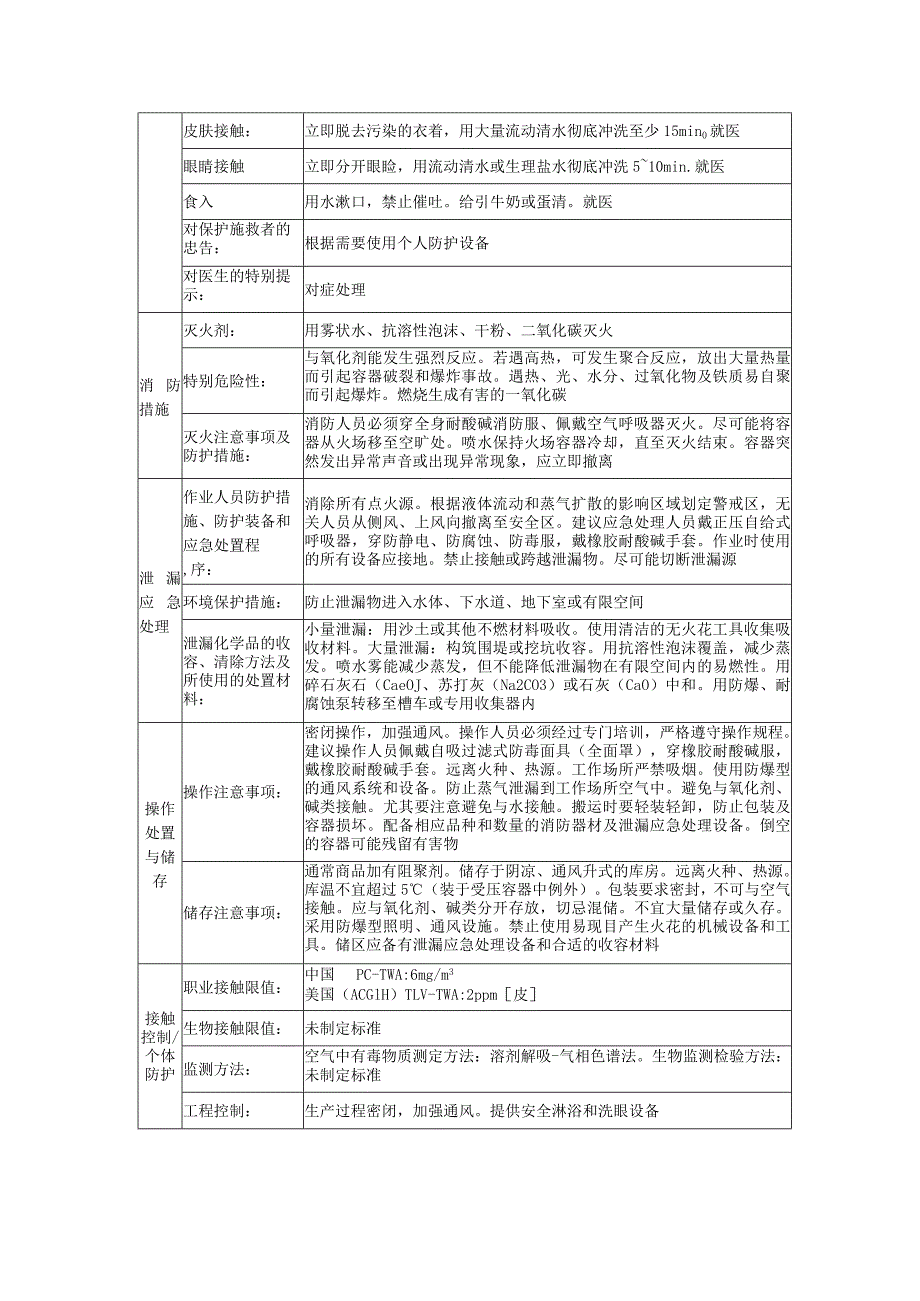 丙烯酸的安全技术说明书.docx_第2页