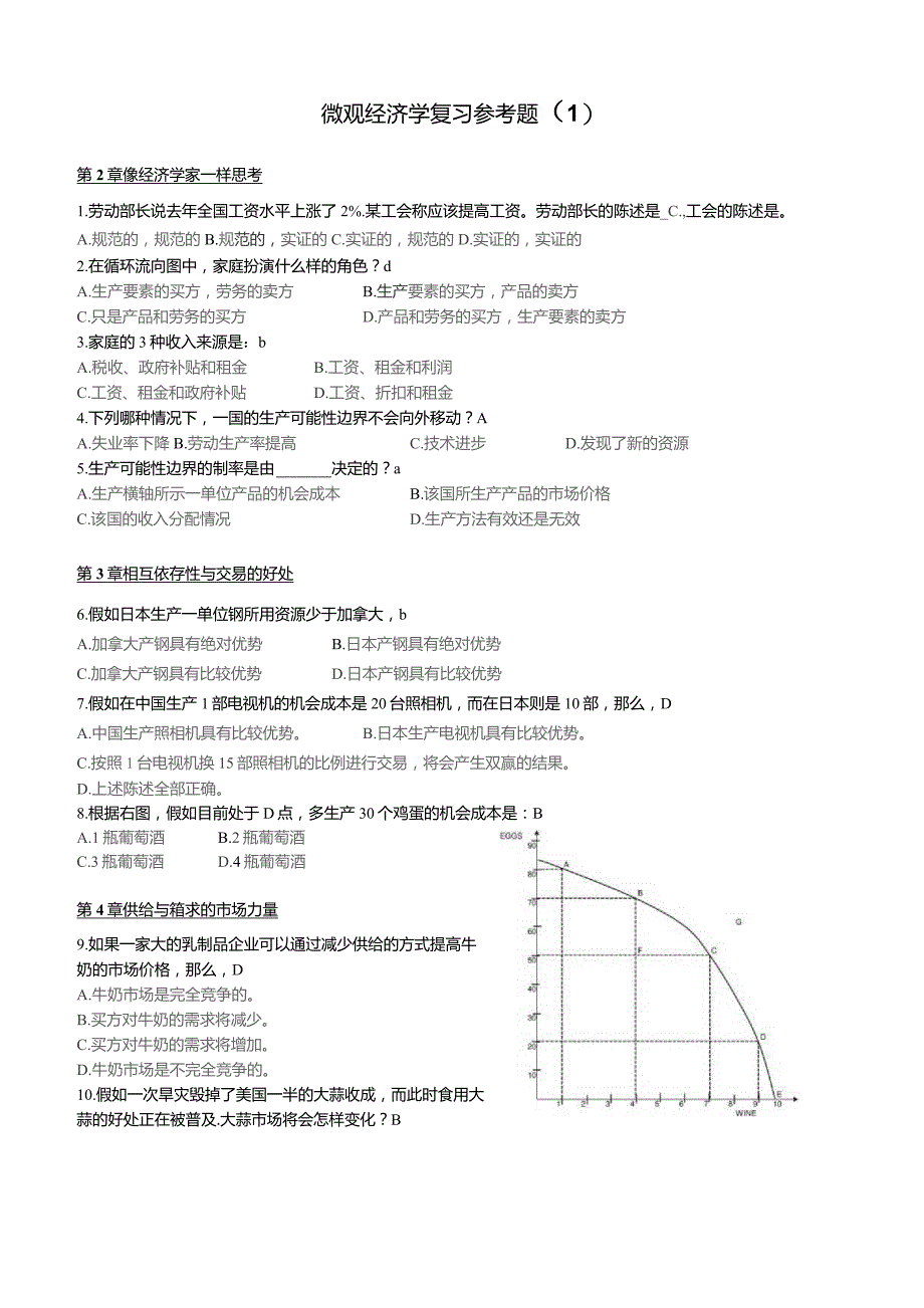 微观经济学复习参考题(1-5)汇总修正版.docx_第1页