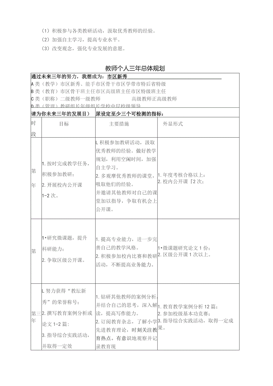 薛家实验小学教师专业成长规划书.docx_第3页