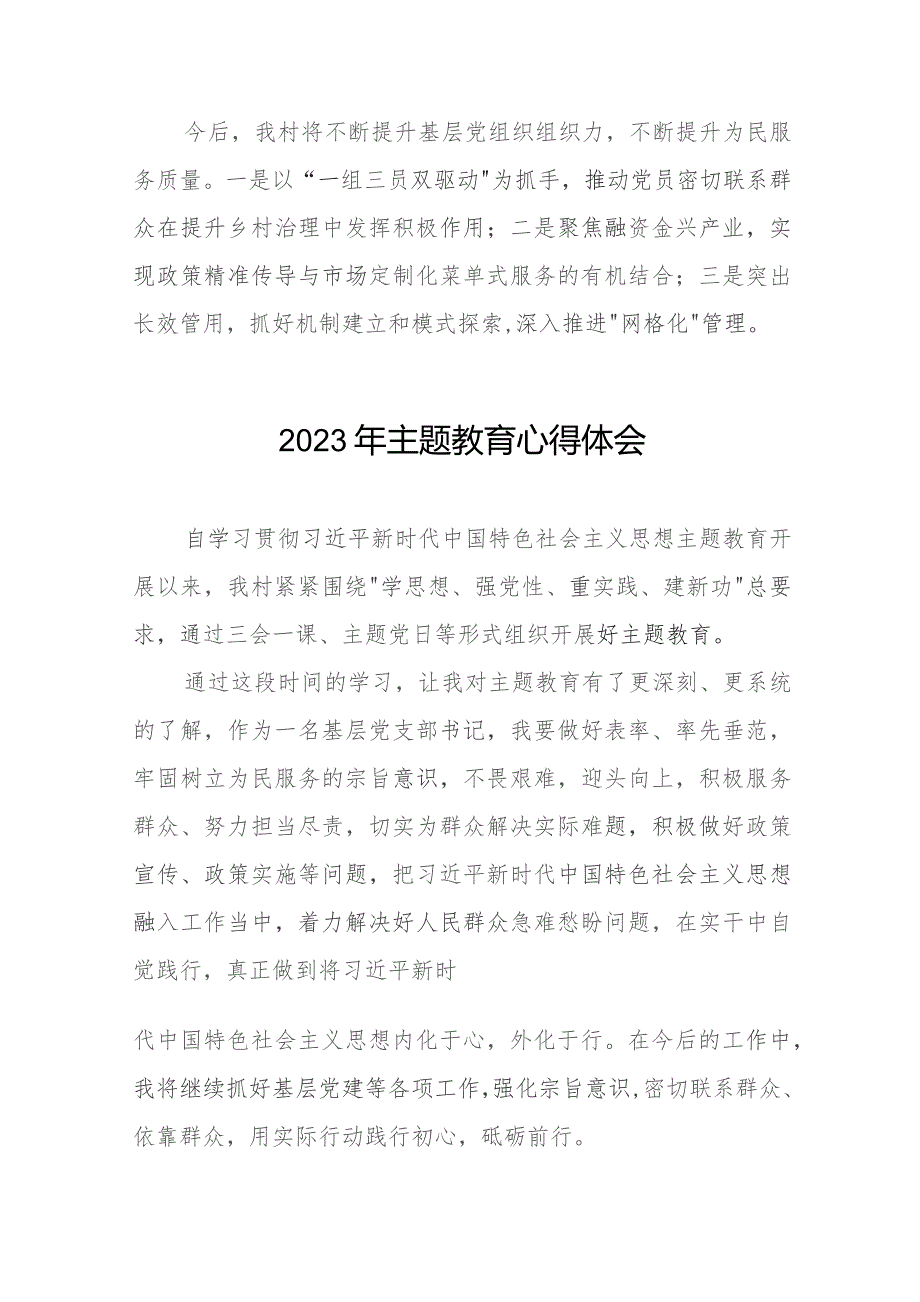 村长2023年第二批主题教育学习心得体会七篇.docx_第3页