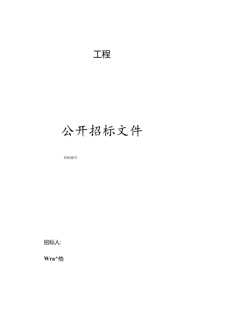 市政道路招标文件.docx_第1页